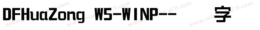 DFHuaZong W5-WINP-字体转换
